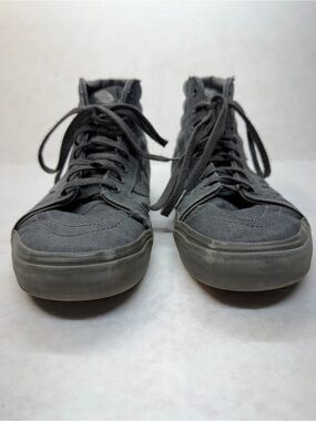 Vans Men's High-Top Canvas Sneakers in Charcoal Black